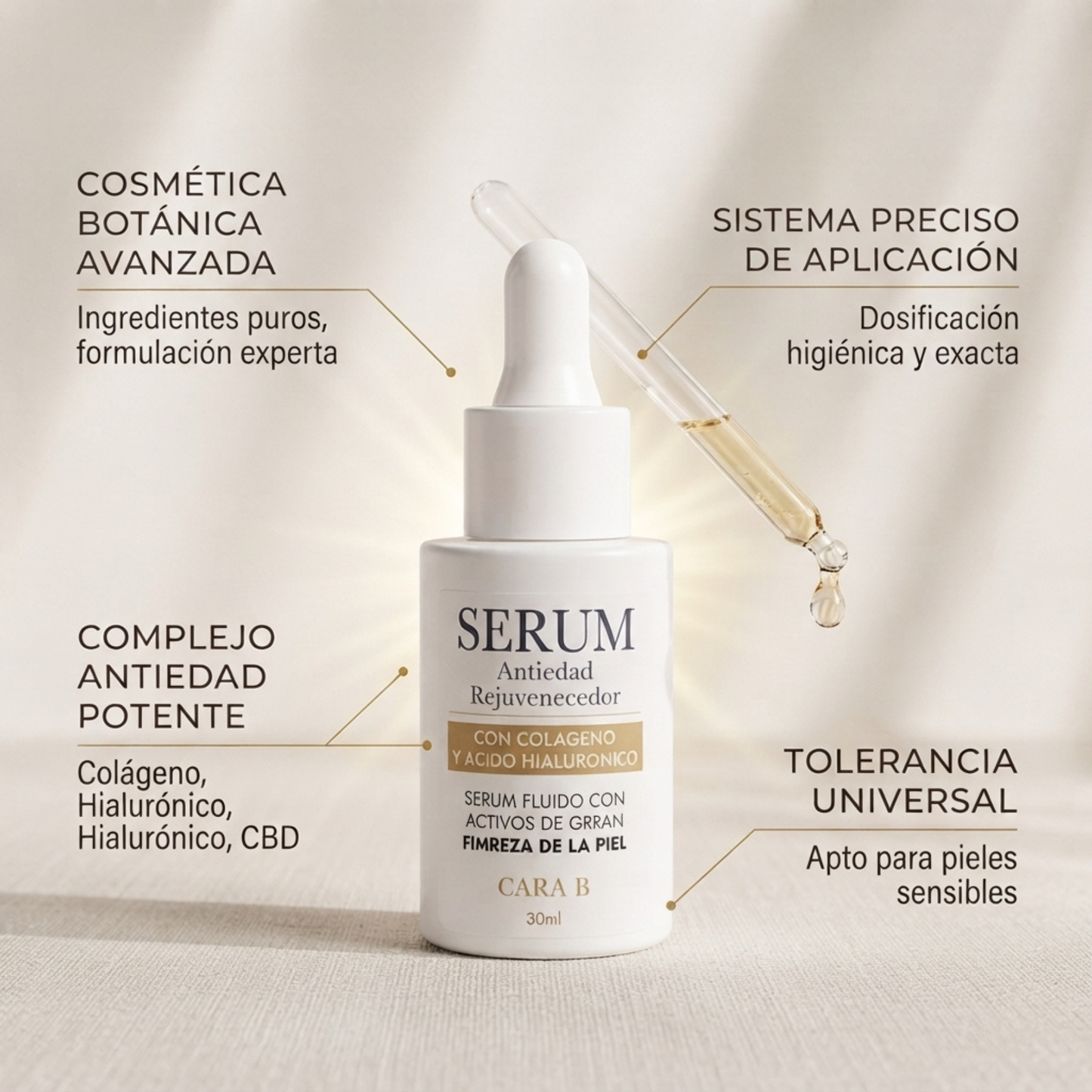 Sérum Tri-Antioxidante · Vitamina C + Ferúlico + Vitamina E
